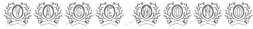 vase monogram字体转换